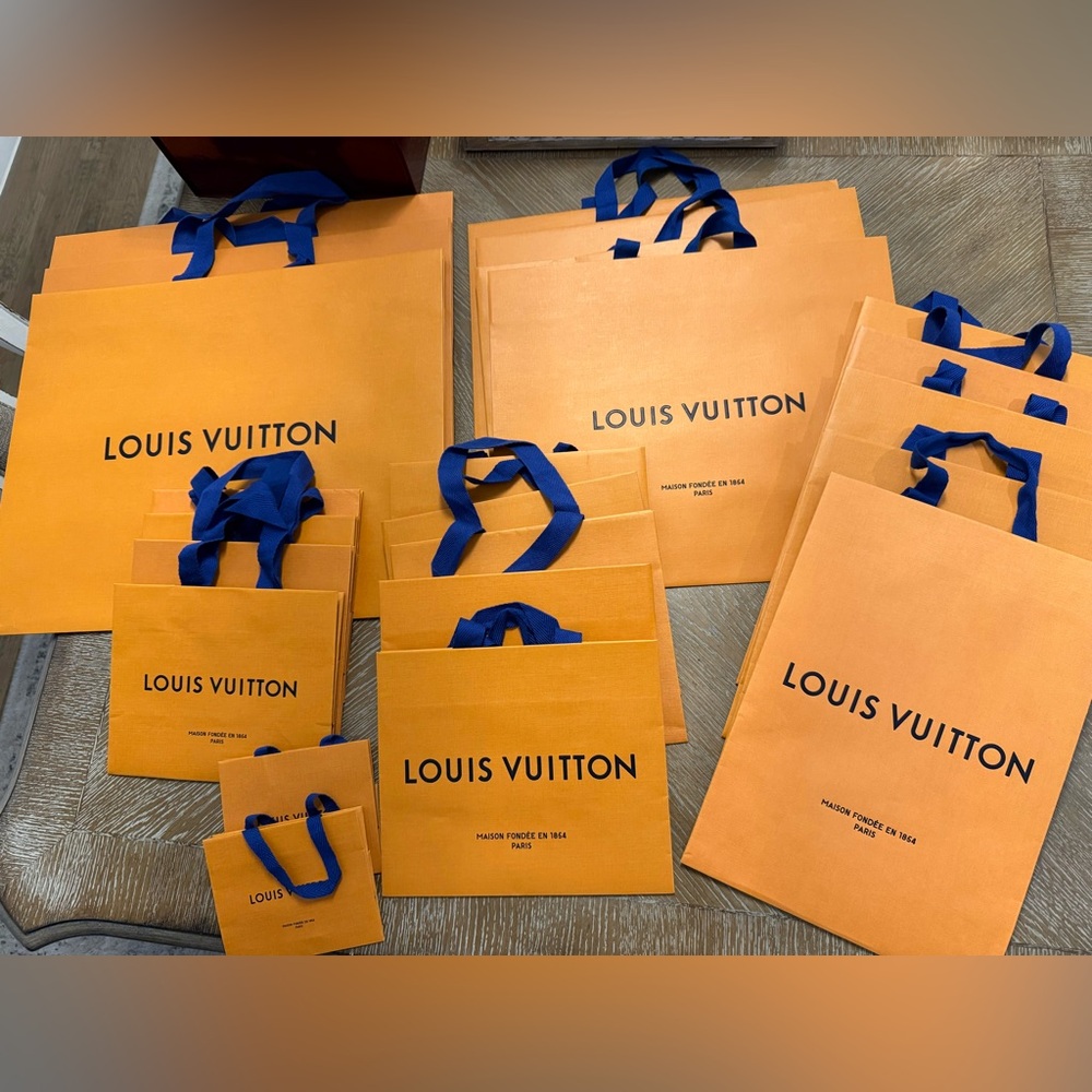 Lot of 23 Louis Vuitton Shopping Bags
